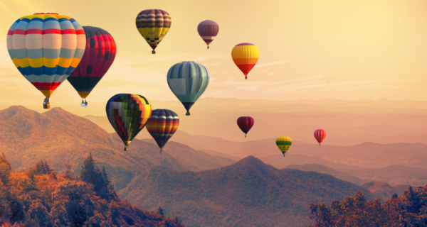 content inspiration from hot air balloons in sky